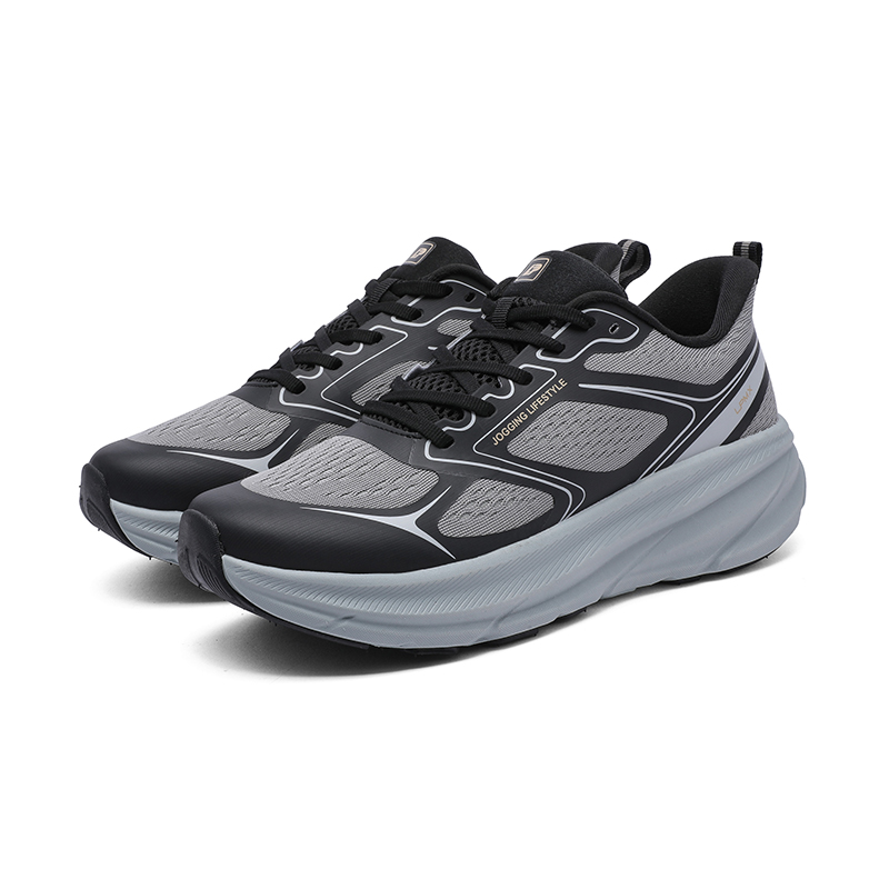 LPMX Cushioning, Wear Resistant Low top Sprint Running Shoes Men’s Black Gray