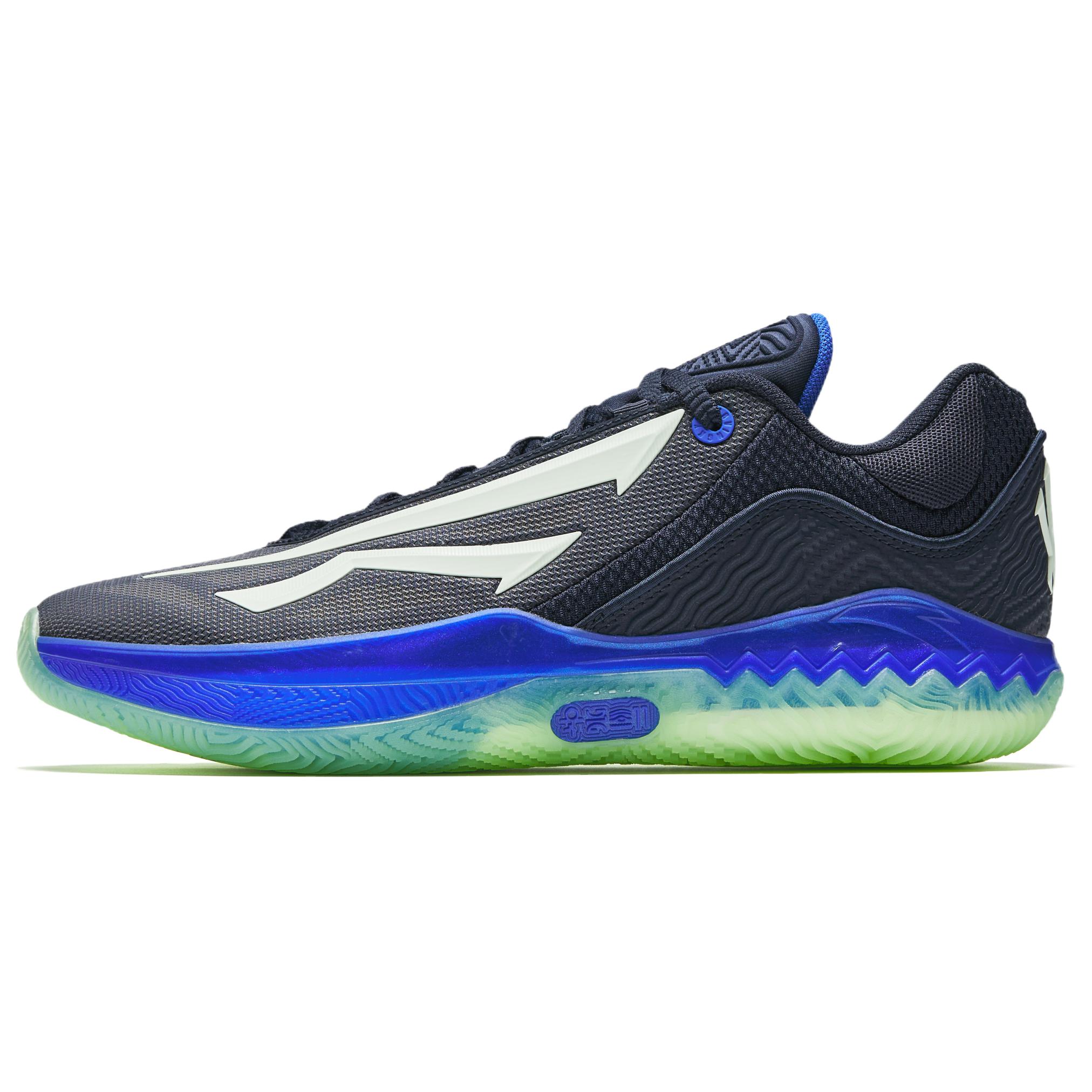 Anta KAI SPEED 2 Cushioning Slip Resistant Abrasion Resistant Low top Basketball Shoes Men's Black Blue