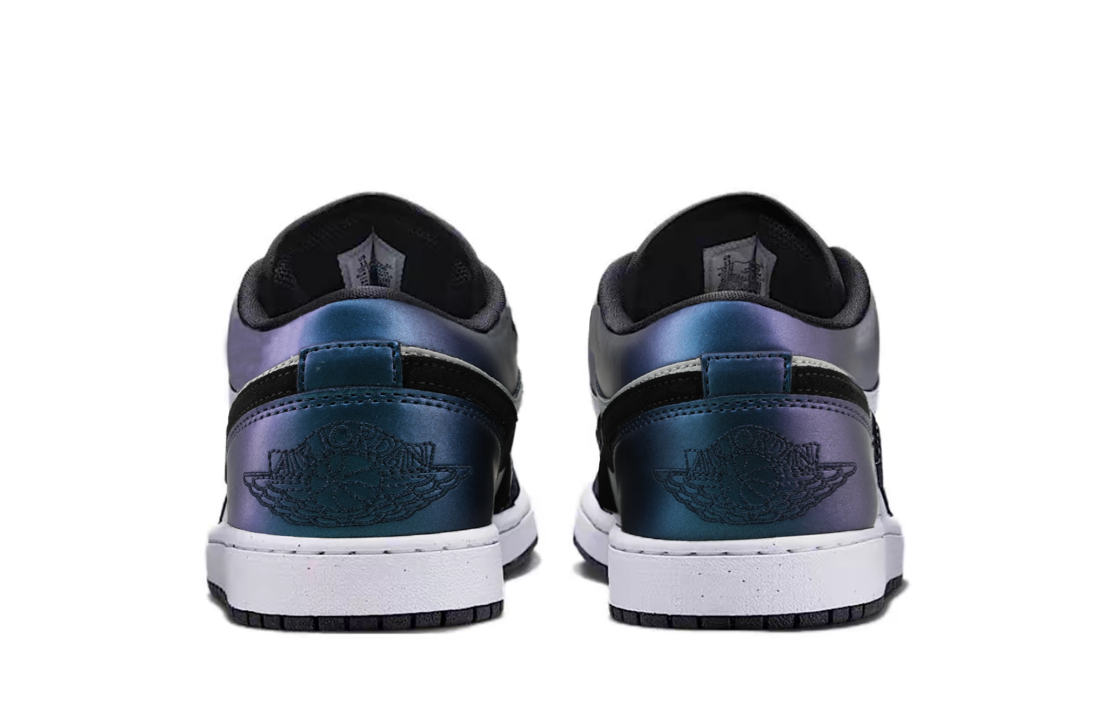 Jordan Air Jordan 1 Wear resistant And Lightweight Low top Vintage Basketball Shoes Unisex Black Purple Blue