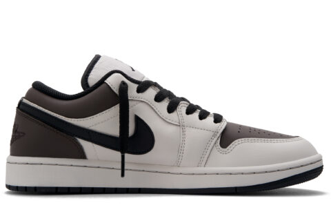 Jordan Air Jordan 1 Cocoa Toast Low top Vintage Basketball Shoes Unisex Black Brown White