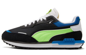 PUMA City Rider 'Electric Black Green Glare'