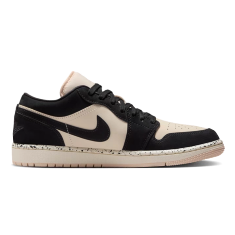 Jordan Air Jordan 1 Cushioning, Wear Resistant Low top Vintage Basketball Shoes Women’s Black Pink