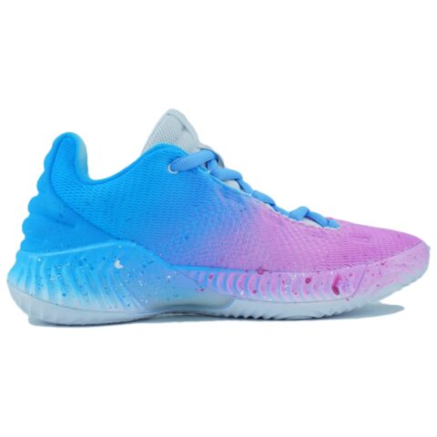Adidas Pro Bounce 2018 Fenggu Purple Mist Abrasion Resistant Support Rebound Low top Basketball Shoes Men’s Pink Blue