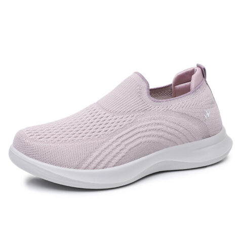 DOUBLE STAR 88 Flyknit Mom’s Comfortable Walking Shoes Slip on Traditional Beijing Cloth Shoes Fabric