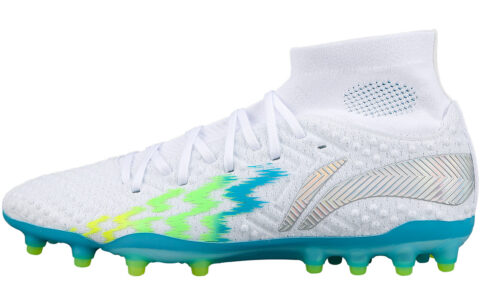 Li Ning Shadow Swift 2 Comfortable And Breathable Artificial Turf Synthetic Leather Cushioning Soccer Shoes Men’s White
