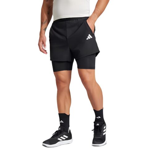 Adidas Free Shipping With AdiClub Gym+ 2 in 1 Shorts