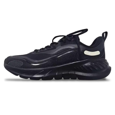 Li Ning Slip Resistant Abrasion Resistant Low top Casual Running Shoes Men's Black
