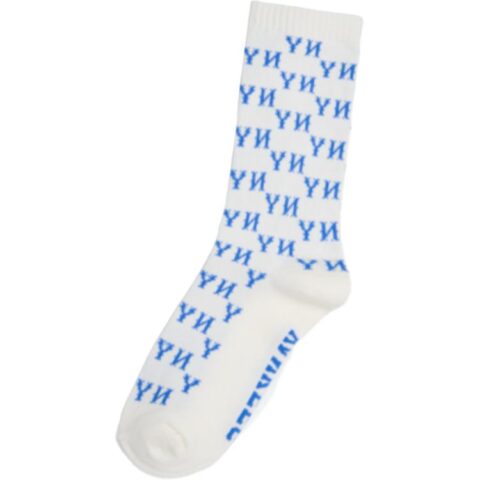 MLB MONOGRAM New York Yankees Crew Socks Unisex 1 Pack Cream