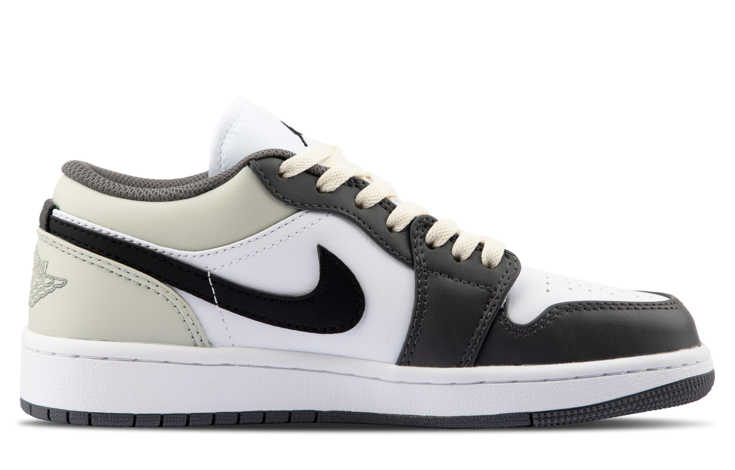 Jordan Air Jordan 1 Cushioning Slip Resistant Low top Vintage Basketball Shoes Unisex Beige