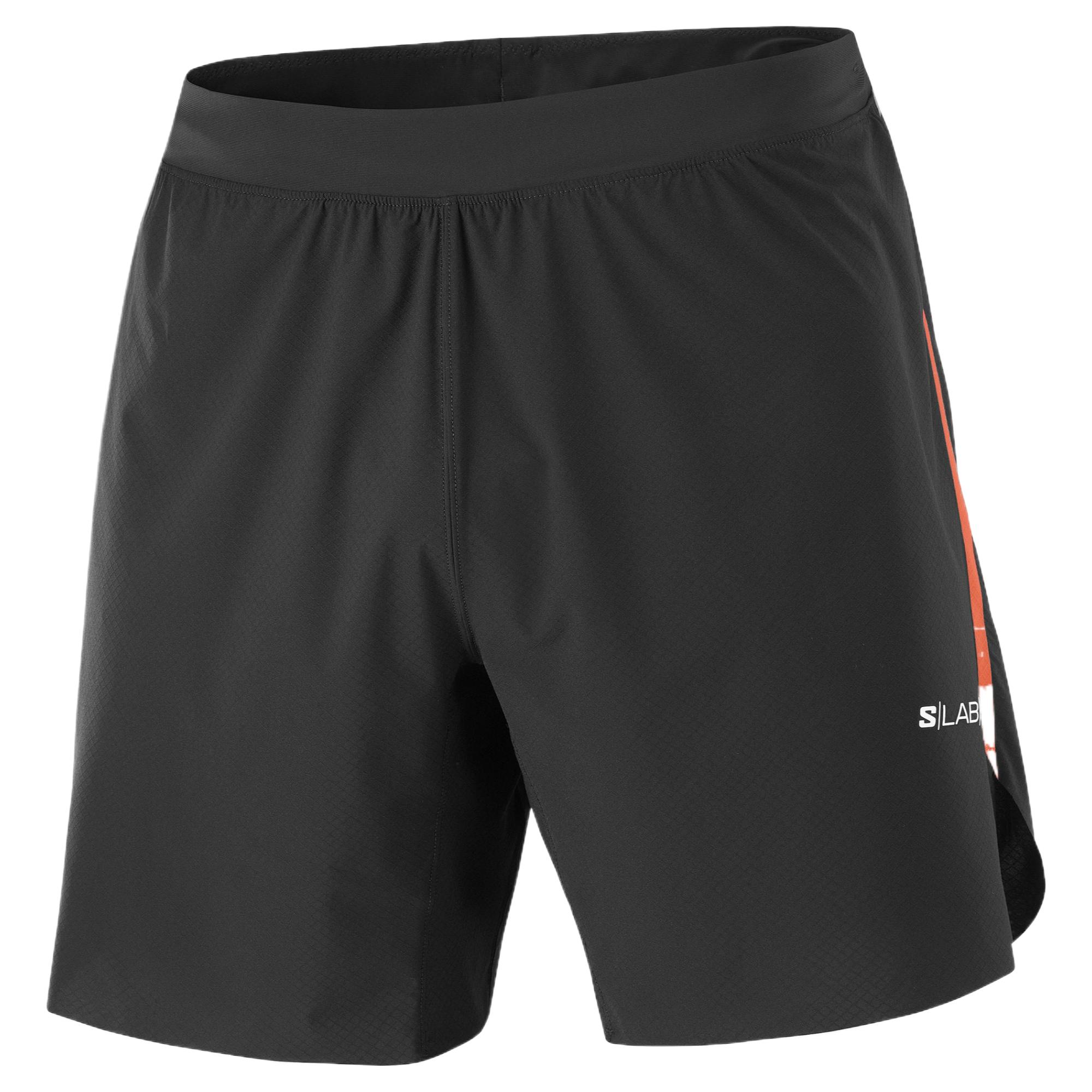SALOMON S/LAB Sports Shorts Men’s Pitch Black Fire Red