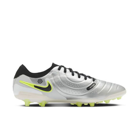 Nike Tiempo Legend 10 Pro Ag Metallic Silver Volt Black