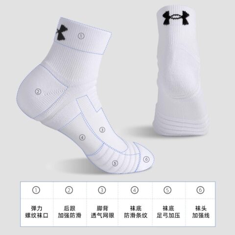 Under Armour Medium Length Cotton Socks Unisex 3/6 Double