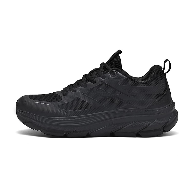 LOTTO Cushioning Slip Resistant Abrasion Resistant Breathable Lightweight Rebound Low top Hiking Shoes Men’s Black