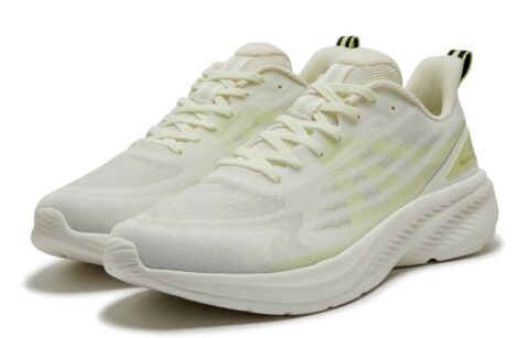 361° Cushioning Breathable Lightweight Low top Casual Sprint Running Shoes Men’s Feather White Light Fruit Green