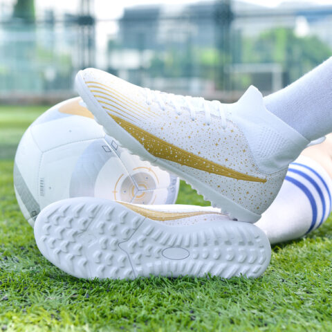 BIANSULONG Soccer Shoes Unisex Low Top White