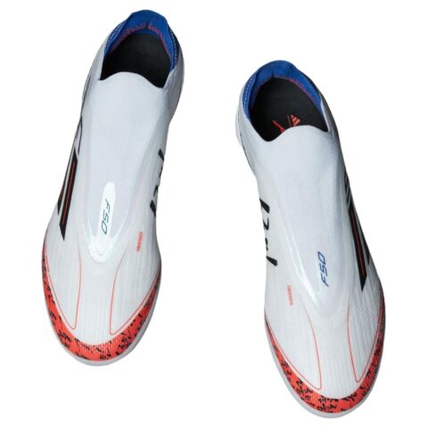 Adidas F50 PRO Slip Resistant Abrasion Resistant Soccer Shoes Unisex White