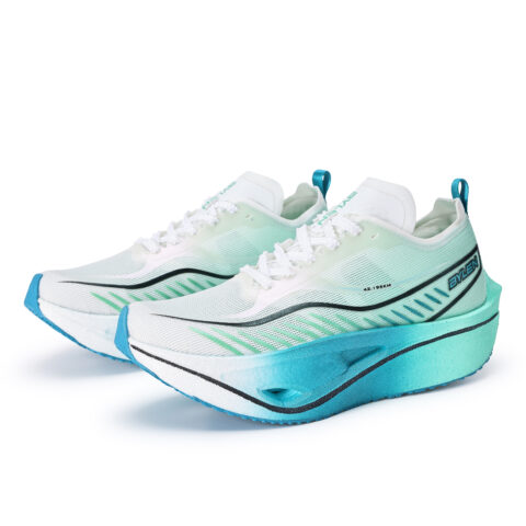 BYLEN Low top Genuine Carbon Plate Running Shoes Unisex Mismatched Color, Mint Blue
