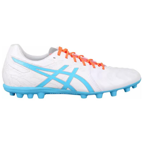 Asics Ds Light Club AG Artificial Ground Kangaroo Leather Soccer Shoes Men’s White Blue