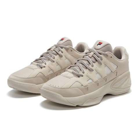 FILA FUSION Cushioning Low top Vintage Basketball Shoes Men’s Ecru