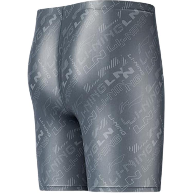 Li Ning Swimming Shorts Men’s Black Moderate Mid Length Swim Shorts