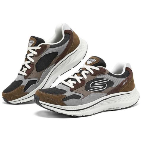 Skechers Go Run Consistent 2.0 Abrasion Resistant Low top Casual Running Shoes Men’s Brown Black