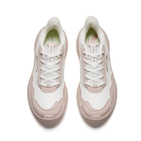 Anta Running Collection Slip Resistant Abrasion Resistant Low top Casual Running Shoes Women’s White Pink