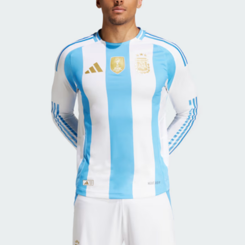 Adidas Argentina 24 Long Sleeve Home Authentic Jersey