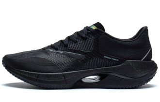 Li Ning Super Light 20 Fashion Abrasion Resistant Breathable Low top Running Shoes Men's Pure Black