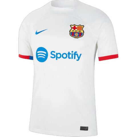 Nike Dri Fit F.C. Barcelona Soccer Jersey 2023 24 Season Men's White