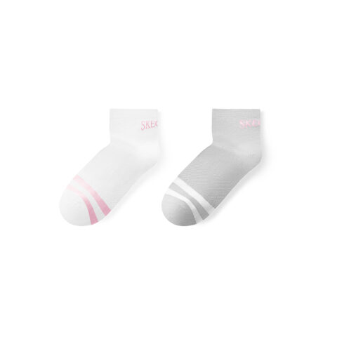 Skechers Sports League Collection Ankle Socks Women’s 2 Pack White/Glacier Gray