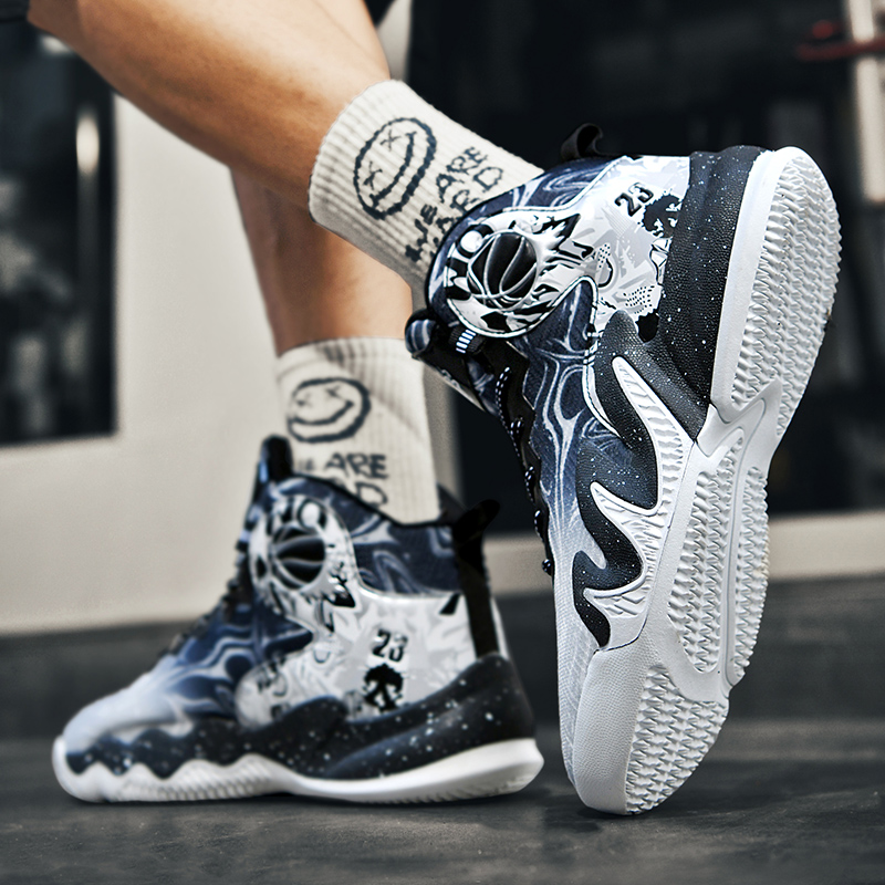 BIANSULONG Cushioning Slip Resistant Abrasion Resistant High top Basketball Shoes Unisex