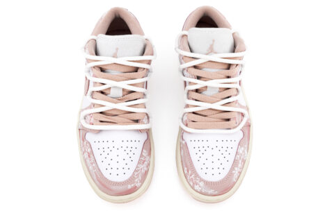 Jordan Air Jordan 1 Abrasion Resistant Abrasion Resistant Low top Vintage Basketball Shoes Women’s Pink White