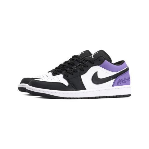 Jordan Air Jordan 1 Slip Resistant Abrasion Resistant Low top Vintage Basketball Shoes Unisex Black