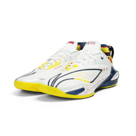 Li Ning Textile, TPU Low top Basketball Shoes, White Blue Men’s