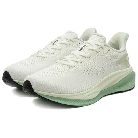 361° Slip Resistant, Abrasion Resistant, Rebound Low top Sprint Running Shoes Unisex White Green