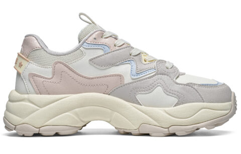Kappa Textile, Synthetic Leather Slip Resistant Abrasion Resistant Low top Casual Running Shoes Women’s Ecru