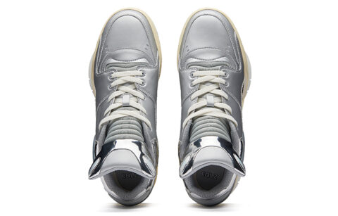 EQLZ EQUALIZER 1980 Slip Resistant Abrasion Resistant Low top Vintage Basketball Shoes Unisex Liquid Silver