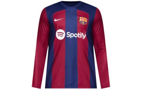 Nike FC Barcelona 2023/24 Stadium Home Soccer Jersey Men’s Dark Royal Blue/Noble Red/White