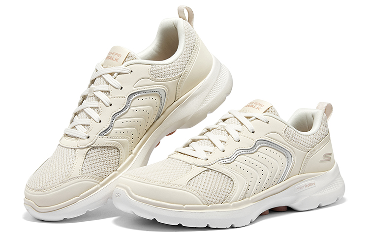 Skechers Go Walk 6 Abrasion Resistant Low top Running Shoes Women’s White
