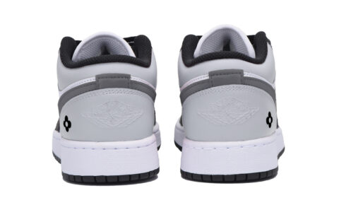 Jordan Air Jordan 1 Cherry Blossom Smoke Gray Abrasion Resistant Low top Vintage Basketball Shoes Men’s White Dark Gray