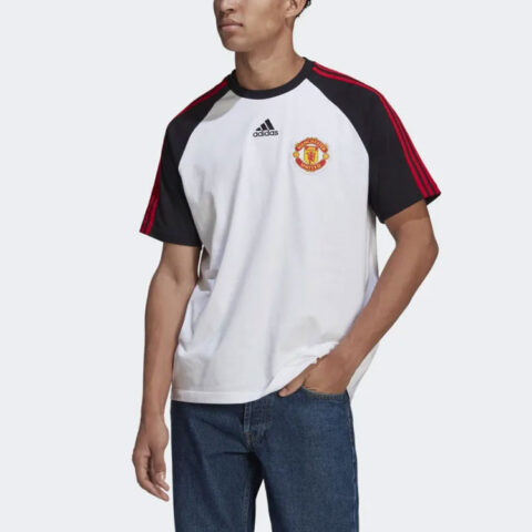 Adidas Manchester United Soccer Jerseys Men’s White Moderate Straight Fit