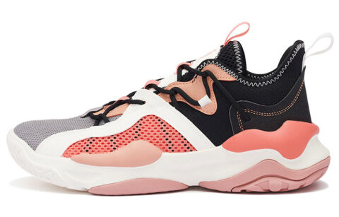 361° Textile, Leather Cushioning Slip Resistant Abrasion Resistant Coverage Support Low top Basketball Shoes Men’s