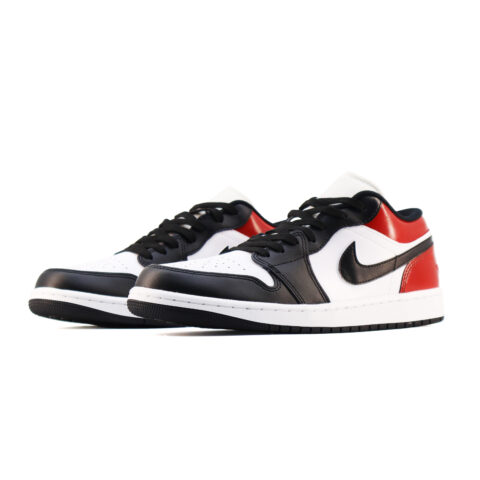 Jordan Air Jordan 1 Low Abrasion Resistant Abrasion Resistant Low top Vintage Basketball Shoes Unisex Black Red