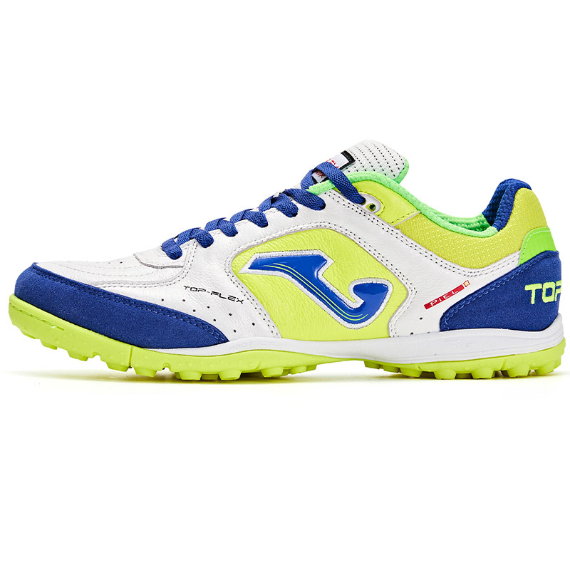 Joma Slip Resistant Abrasion Resistant TF Turf Artificial Turf Soccer Shoes Men’s White Yellow
