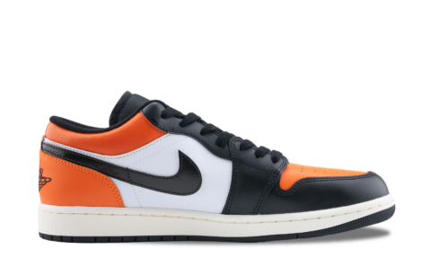 Jordan Air Jordan 1 Vintage Basketball Shoes Unisex Low Top Black/White/Orange