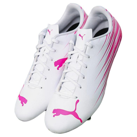 PUMA ATTACANTO 2 Abrasion Resistant Breathable Soccer Shoes Unisex Pink White