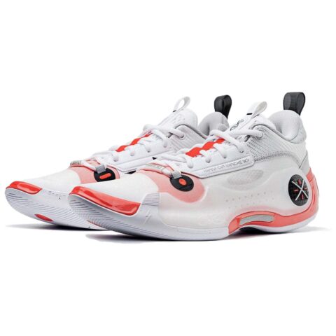 Li Ning Way Of Wade 10 Low Cushioning, Wear Resistant Low top Basketball Shoes Men’s White Red