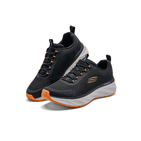 Skechers SPORT MENS Cushioning Low top Running Shoes Men’s Black Orange