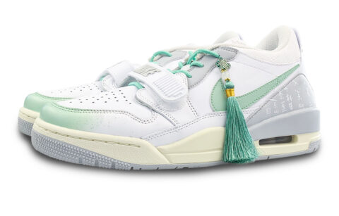 Jordan Legacy 312 Slip Resistant Abrasion Resistant Low top Vintage Basketball Shoes Men’s White Green Gray