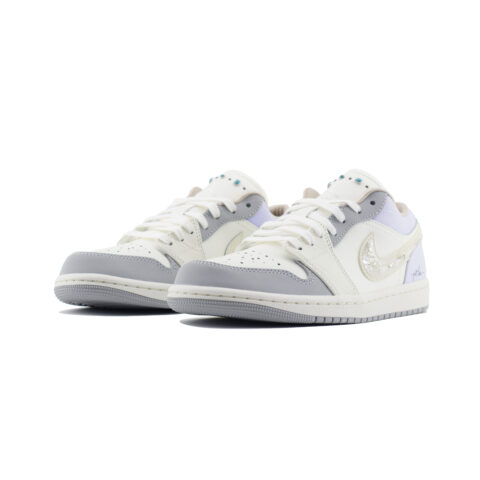 Jordan Air Jordan 1 Creative Art Abrasion Resistant Abrasion Resistant Low top Vintage Basketball Shoes Women’s